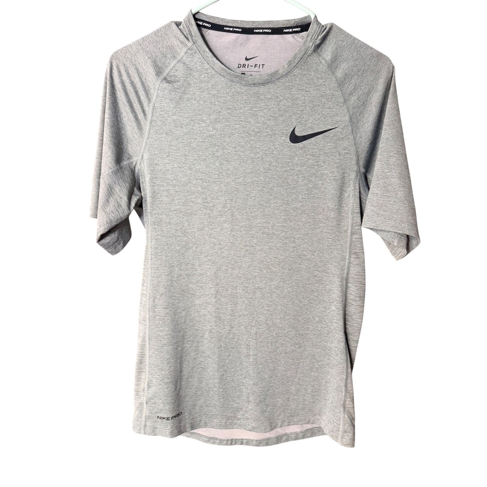 Nike Pro Dri-FIT Compression Short Sleeve Shirt Gray Size S
